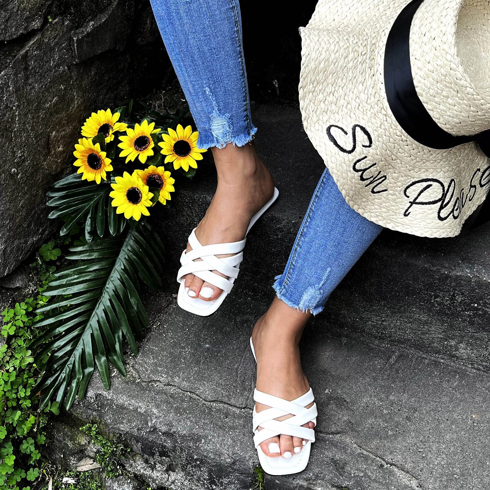 Amazon.com: AnFeng Ladies Flat Fashion Sandals Casual